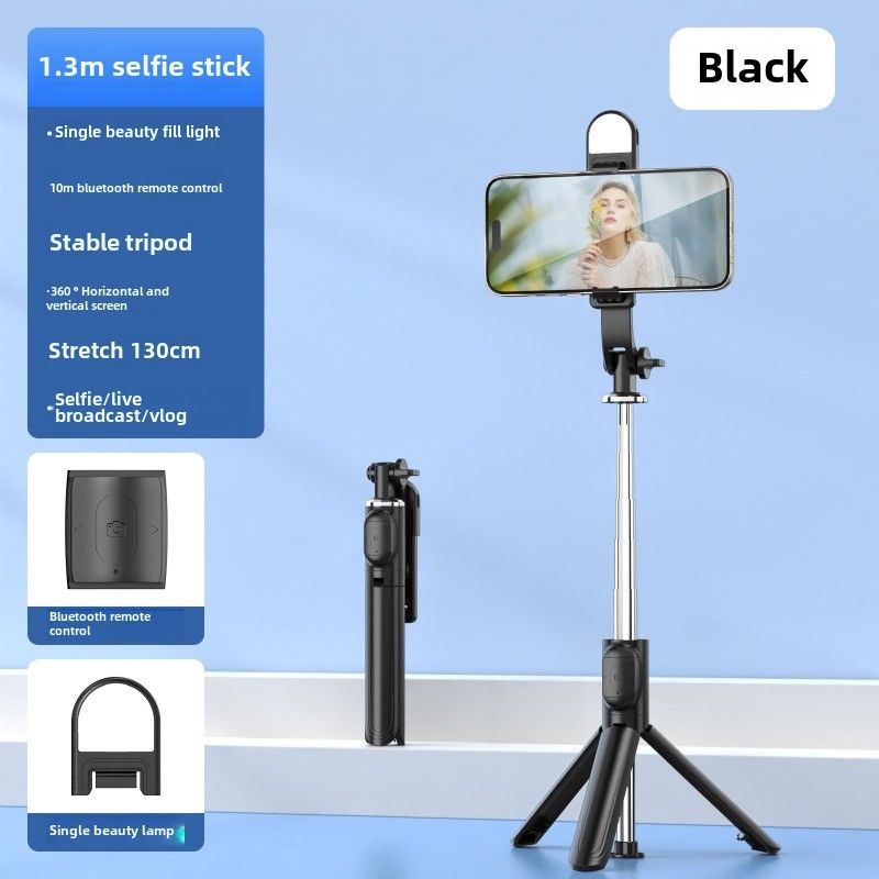Selfie stick new mobile phone holder travel handheld multi-function live broadcast shooting portable universal bluetooth vlog mini_voghion.com