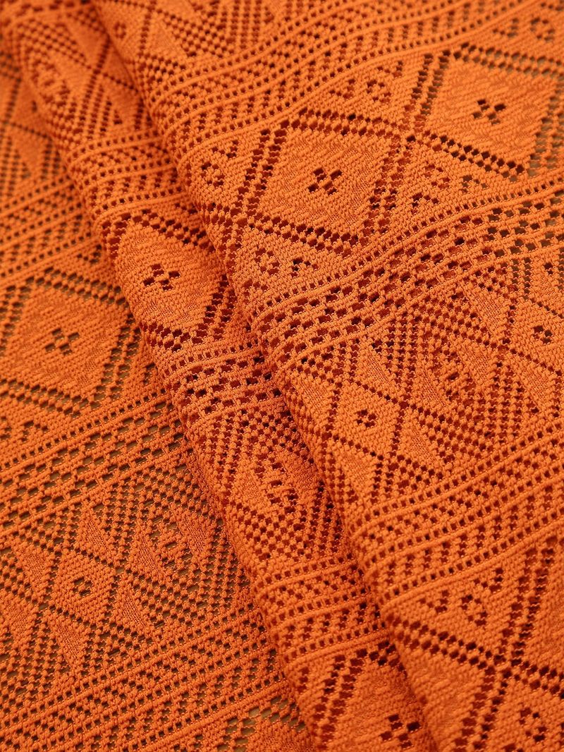 Nappe élégante en dentelle diamantée – Housse de table rectangulaire en polyester de qualité supérieure pour tables à manger et tables basses (antidérapante et résistante à la poussière)_voghion.com