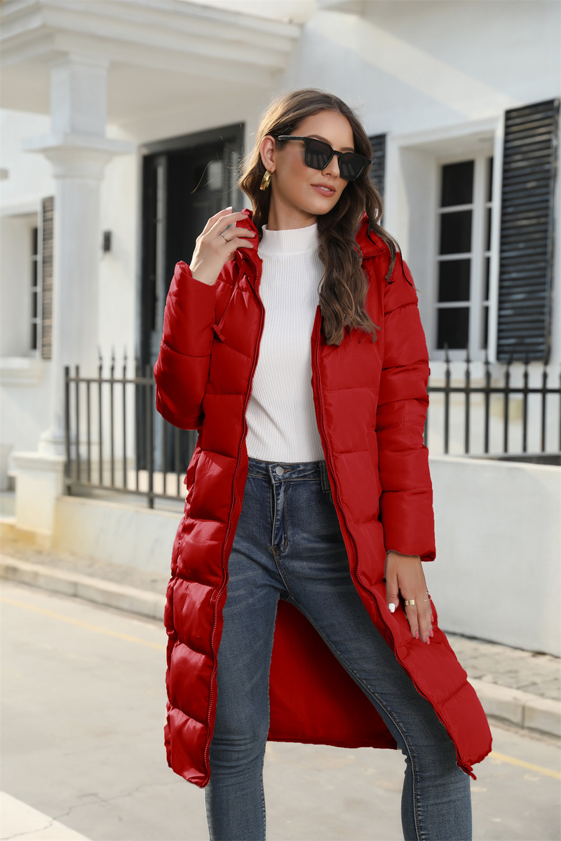 Women's Cotton-padded Coat Women's Mid-length Slim-fitting Cotton-padded Jacket Warm Down-padded Coat Women's Jacket_voghion.com