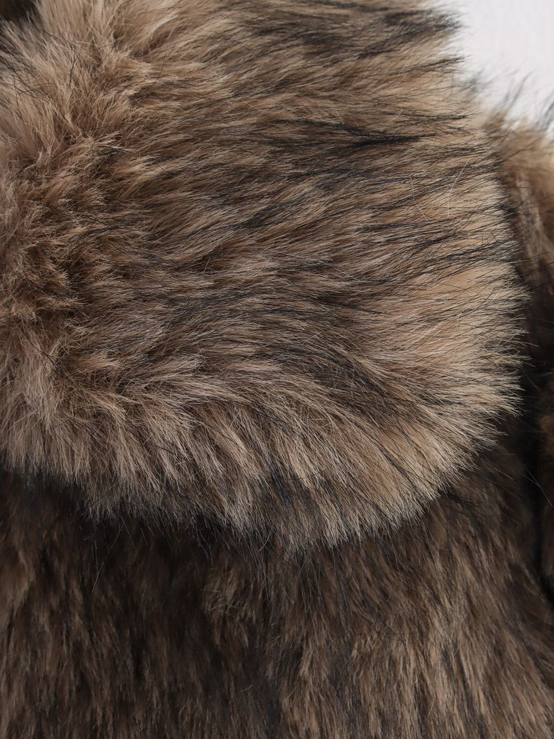 Blouson aviateur à col en fausse fourrure, style streetwear chic, prêt pour l'hiver, mélange de polyester, manches longues, col montant, tailles S/M/L/XL, vêtements d'extérieur tendance pour femme._voghion.com