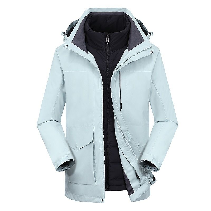 Piumino staccabile 3 in 1 con fodera interna, marchio alla moda per l'outdoor, impermeabile e antivento, cappotto autunnale e invernale, YK_voghion.com