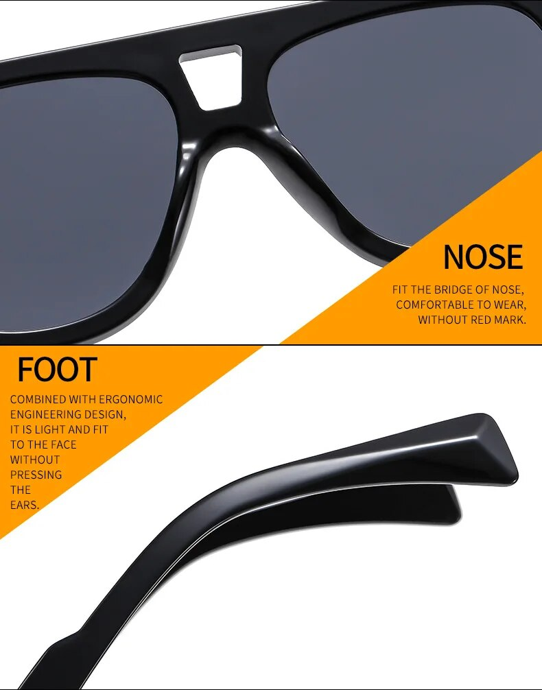 Divat új divatos pilóta négyzet alakú zöld napszemüveg nőknek férfiaknak márka tervező dupla híd napszemüveg UV400 szemüvegek árnyalatok_voghion.com