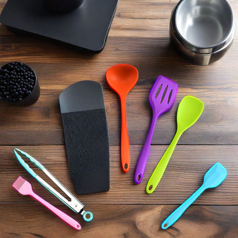 10-teiliges hitzebeständiges, antihaftbeschichtetes Silikon-Küchenwerkzeug und -Zubehör. Nachhaltig und küchenfreundlich._voghion.com