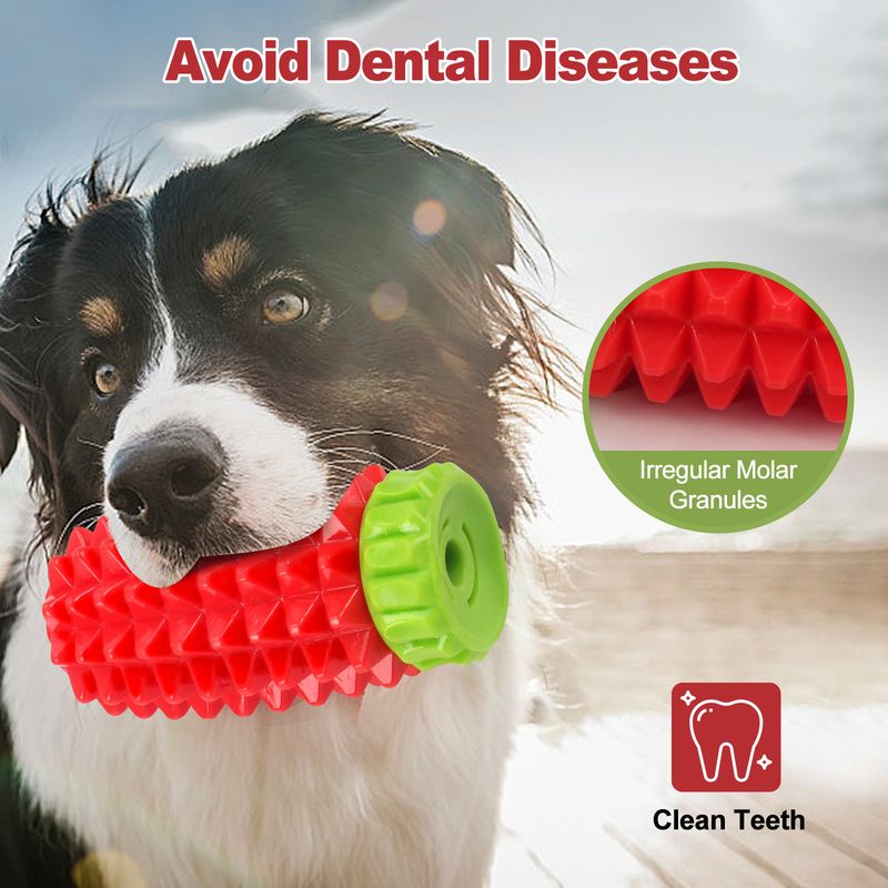 Pet Small And Medium-sized Teething Stick Big Pineapple Food Dispenser TPR Rubber Ball Durable Chew Throw Dog Toy_voghion.com