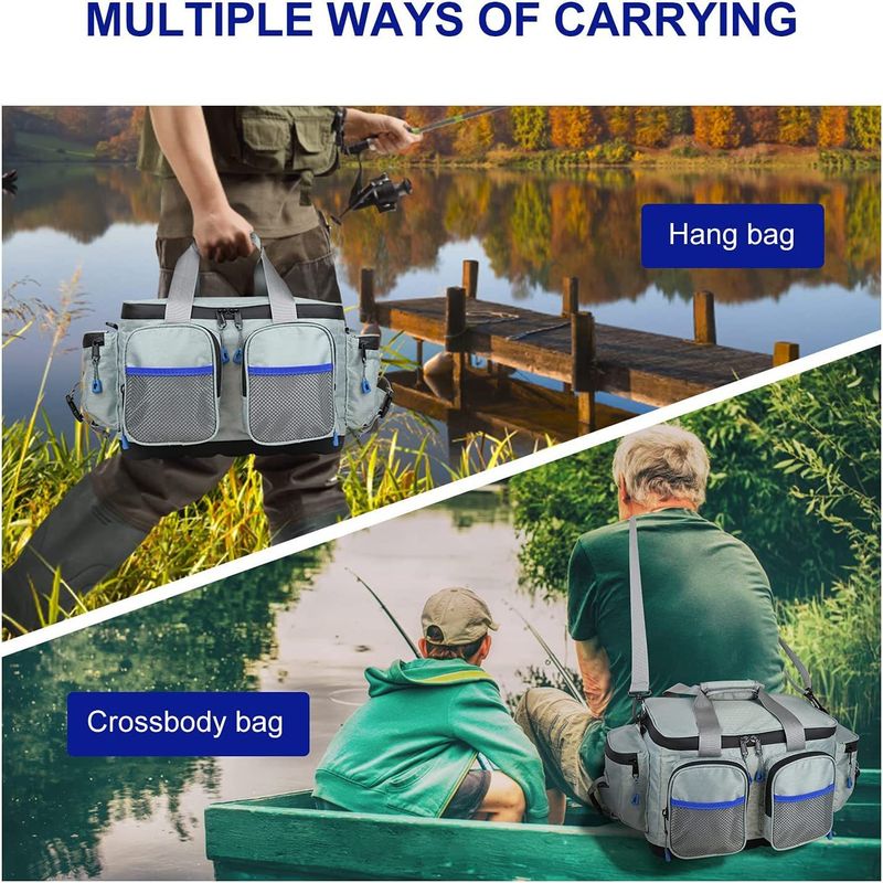 Ny mjuk fiskeväska med spöställ Fiskeväska för förvaring av fiskespö Bärbar förvaringsväska för fiskespö_voghion.com