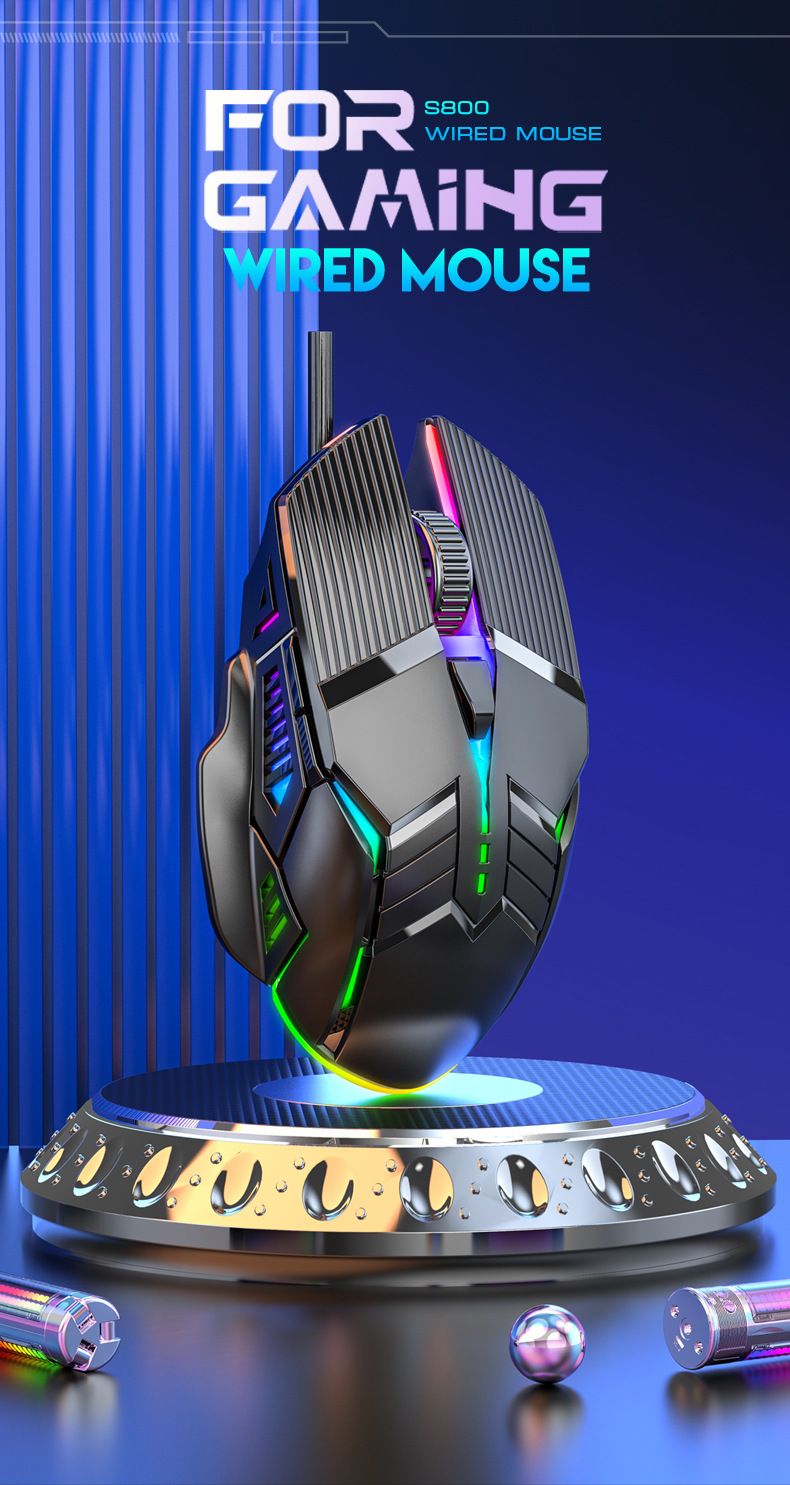 3200DPI Ergonomische Wired Gaming Maus USB Maus Gaming RGB Mause Gamer Maus 6 Taste LED Stille Mäuse Für PC Laptop Computer_voghion.com