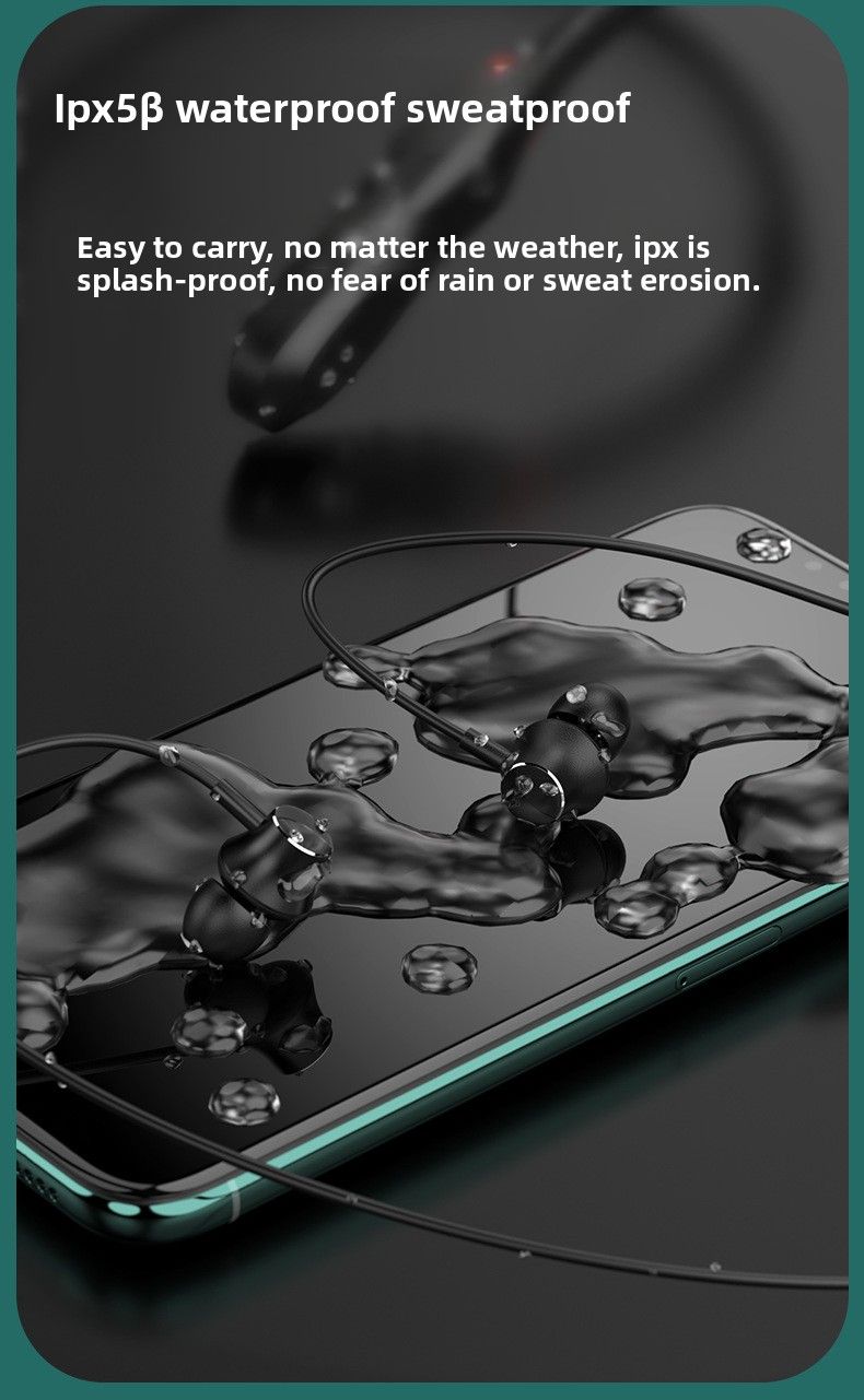 【High Quality】 Hot Selling Bluetooth Neckband In-Ear Wireless Sports Neck Hanging Stereo Earphones Running Live Streaming Universal_voghion.com