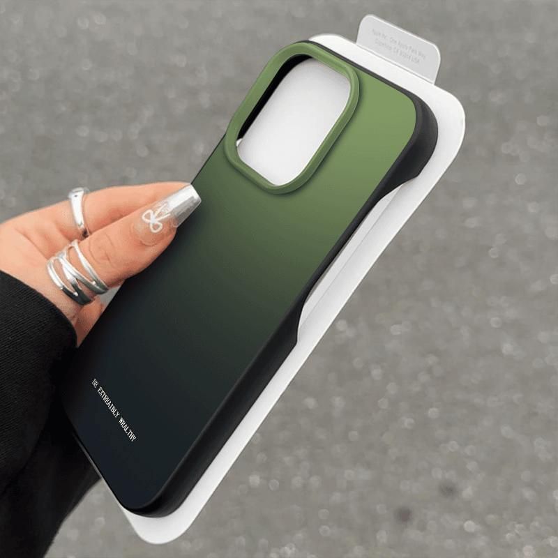 Półpak etui w kolorze gradientowym, ciemnozielonym, do modeli 16 Pro/15, kompatybilne z iPhone'ami 14/12, 13/11, miękkim etui, 8/X_voghion.com