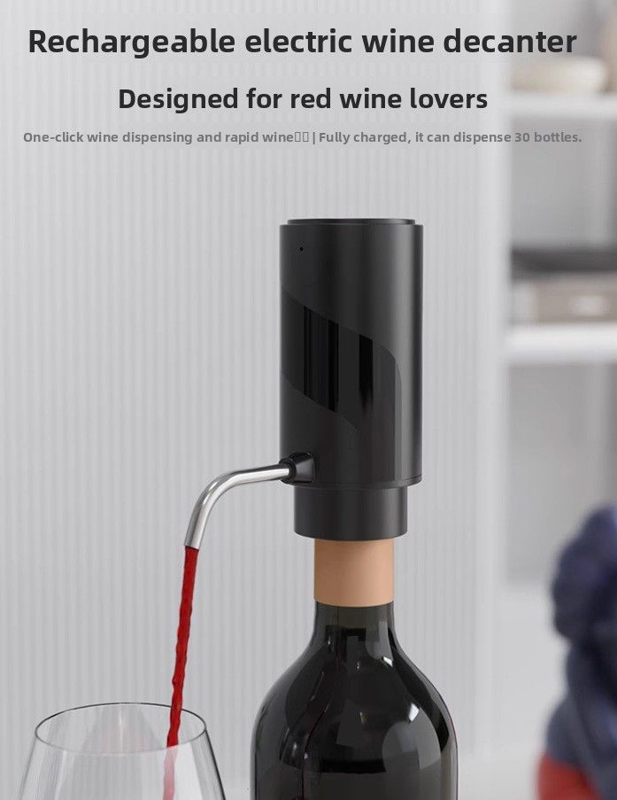 Nouveau modèle de distributeur automatique de pression d'air, décanteur à usage domestique, pompe électrique de style européen, verseur de vin_voghion.com