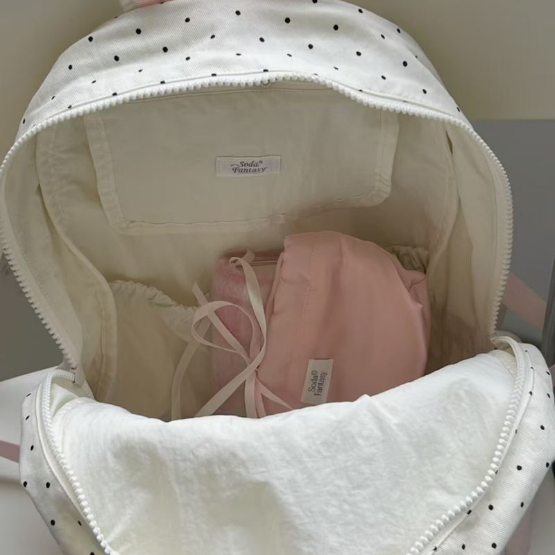 Women's Cute Bow Polka Dot Backpack, 2025 New Model_voghion.com