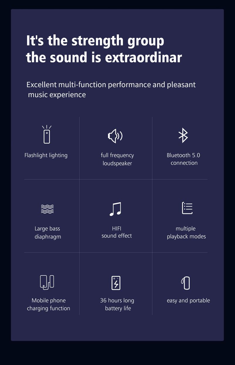 ZEALOT S1 Wirlss Spakr Blutooth Portabl Stro Bass Subwoofr Support Flashlight Radio Micro SD Card AUX_voghion.com