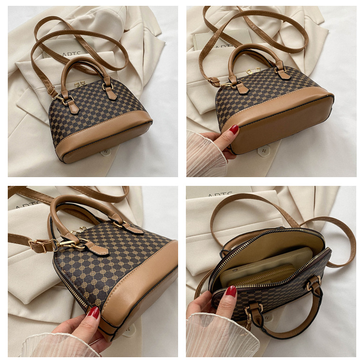 Borsa da donna transfrontaliera Presbiopia portatile 2023 Borsa da donna con design di nicchia con stampa scozzese retrò_voghion.com