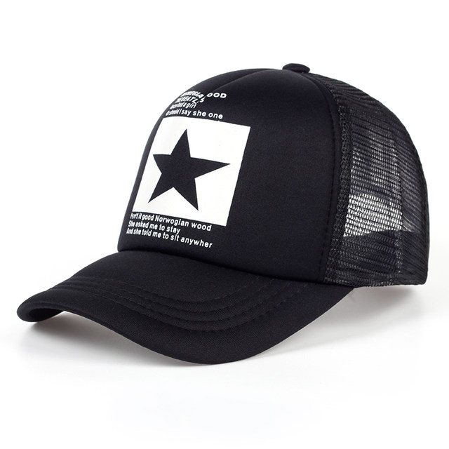 Nuovo berretto da baseball stampato a stella a cinque punte primavera estate berretti netti traspiranti uomo donna cappello da sole all'aperto cappello selvaggio regolabile_voghion.com
