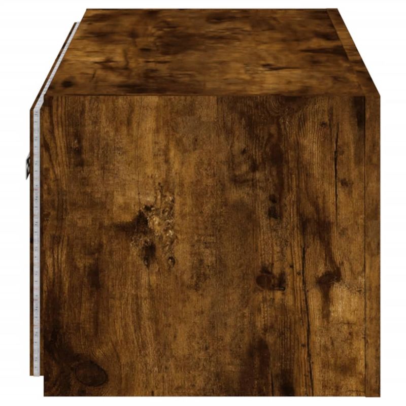 TV-Wandschrank mit LED-Leuchten Räuchereiche 80x35x31 cm_voghion.com