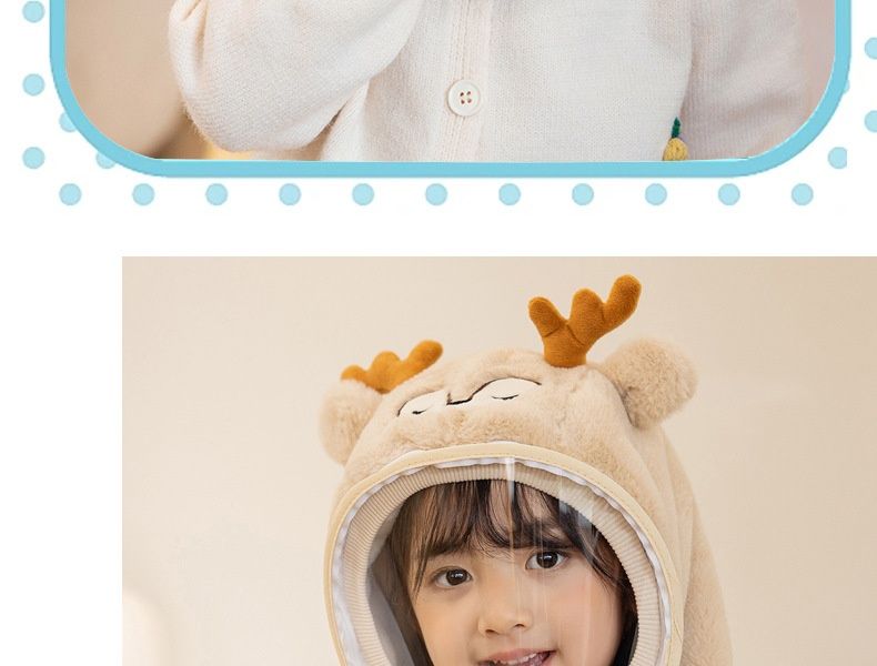 Wintermützen für Jungen und Mädchen mit Gesichtsschutz, Winddichte Mützen, Ohrenschützer, Kopfbedeckungen, warme Babyschals, Einteilige Mützen, Weihnachtsgeschenke_voghion.com