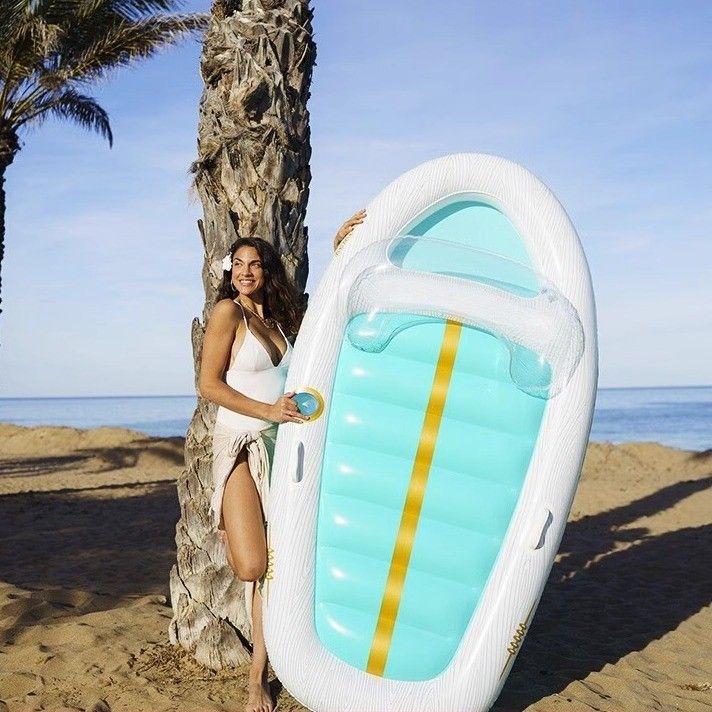 Aufblasbare Schwimmmatte, 3-in-1-Wasserlounge für Pool, See, Strand, unterstützt 2 Erwachsene, 227 kg Tragkraft, schnelltrocknender Stoff_voghion.com