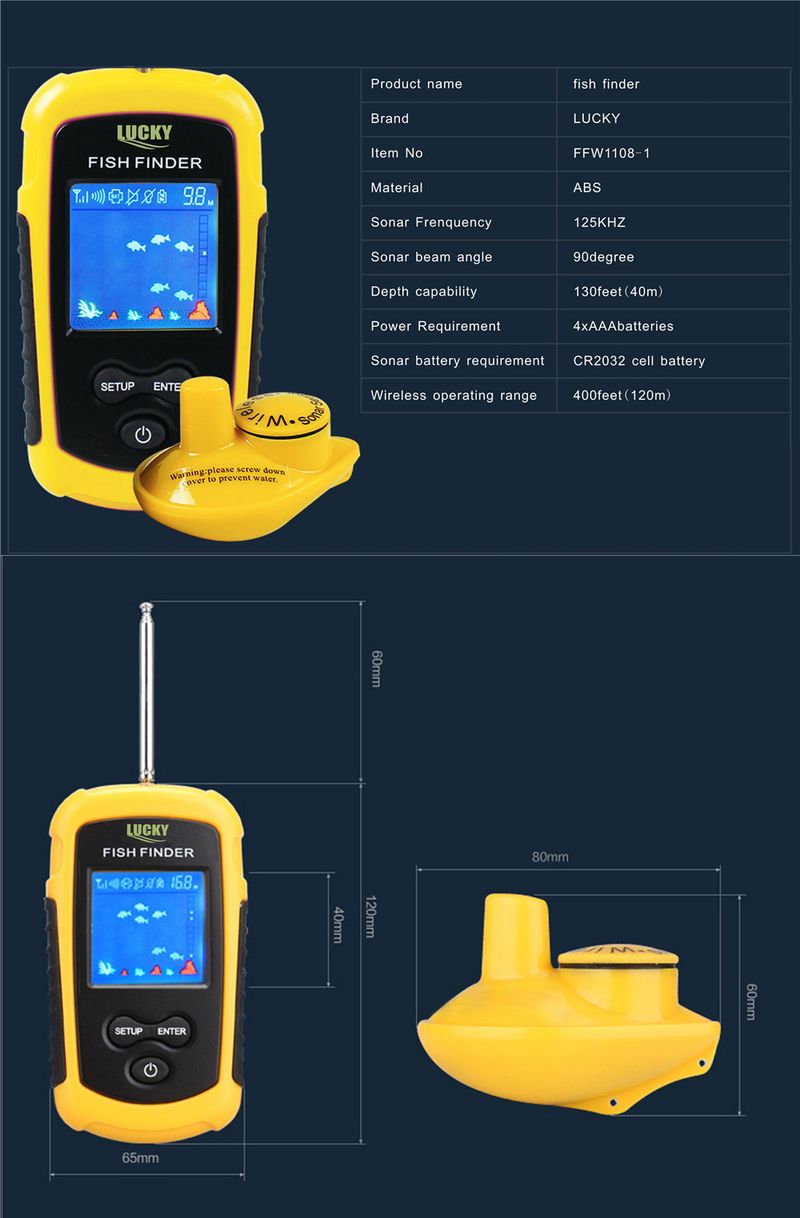 Rilevatore di pesca subacqueo wireless HD inglese Mobile Ultrasonic Fish Finder Sonar_voghion.com