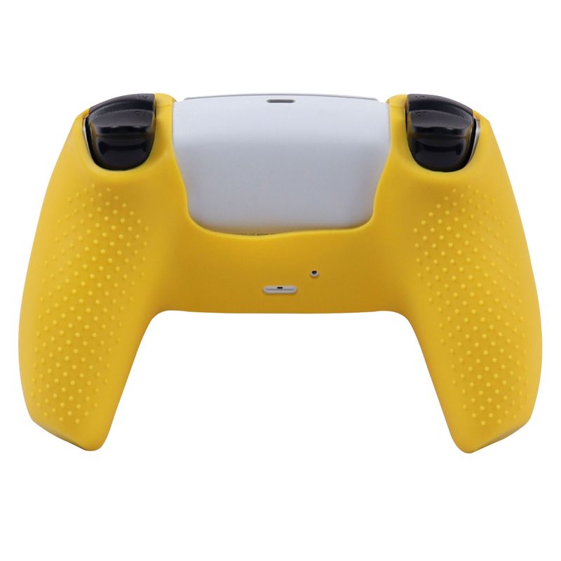 Custodia in silicone per gamepad con punta antiscivolo, custodia protettiva monocromatica per PS5 con punta, custodia in silicone a tinta unita_voghion.com