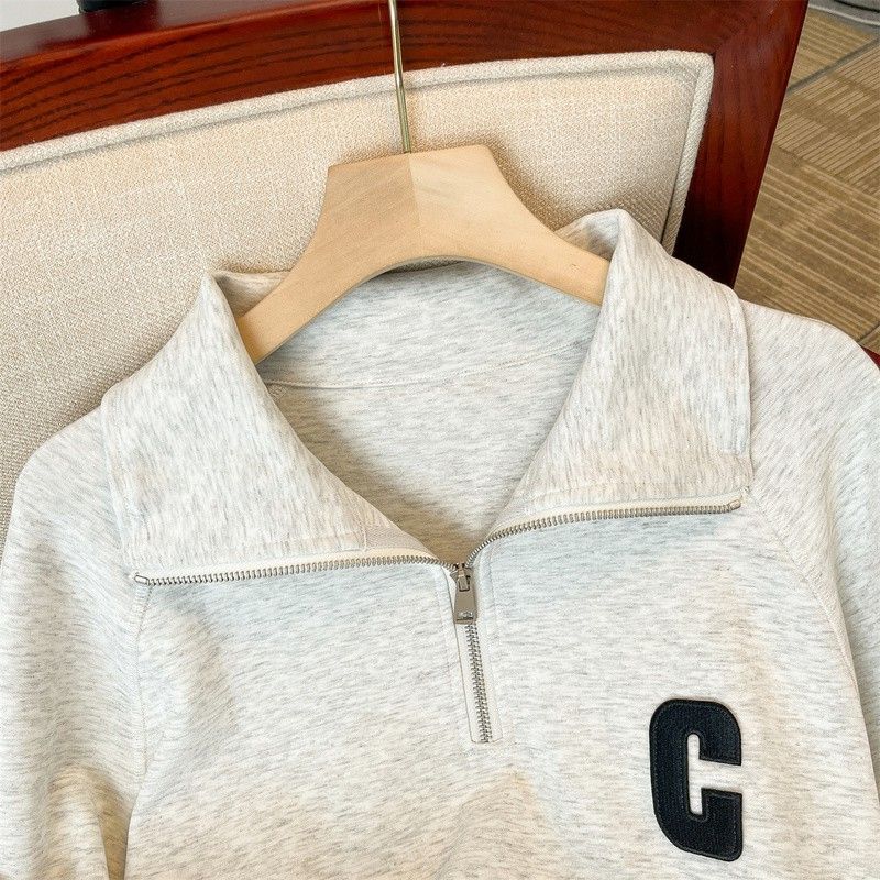 Costum pulover pentru femei, stil nou, stil cu parfum mic, la modă, pentru reducerea vârstei, topuri casual, pantaloni largi, costum din două piese_voghion.com