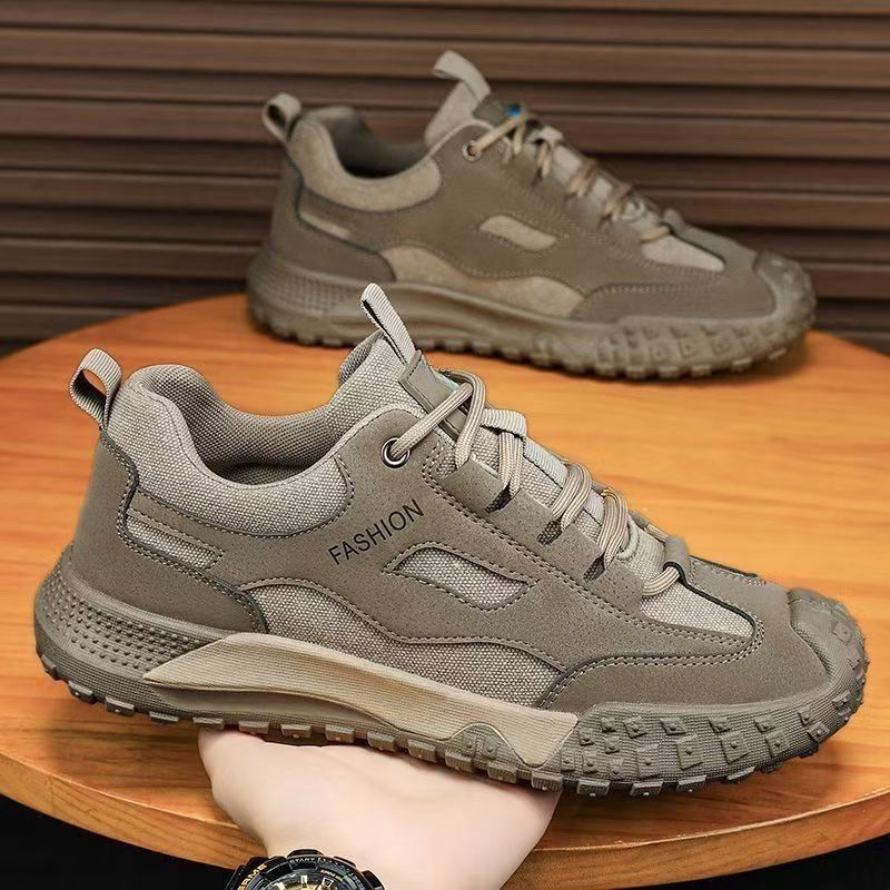 Wanderschuhe Herrenschuhe Frühling Baustelle Arbeit Rutschfeste Verschleißfeste Sportschuhe Casual Board Schuhe Arbeitsversicherung Schuhe_voghion.com