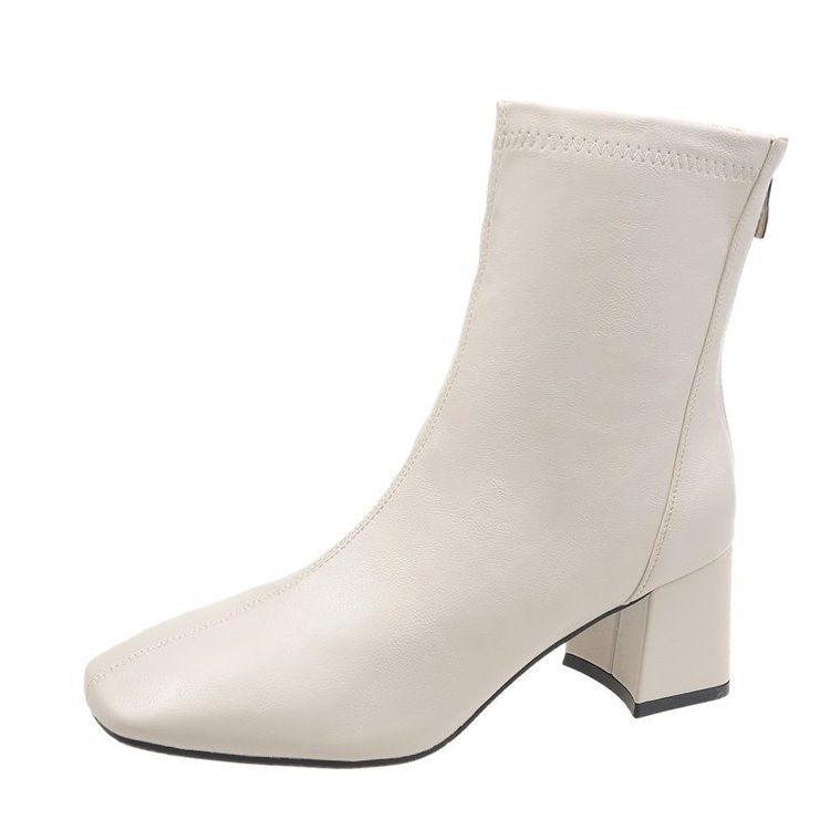 Französische Kurze 2024 Neue Herbst Winter Vielseitig Karree Blockabsatz Zurück Zipper Koreanischen Stil Internet Promi Elastische_voghion.com