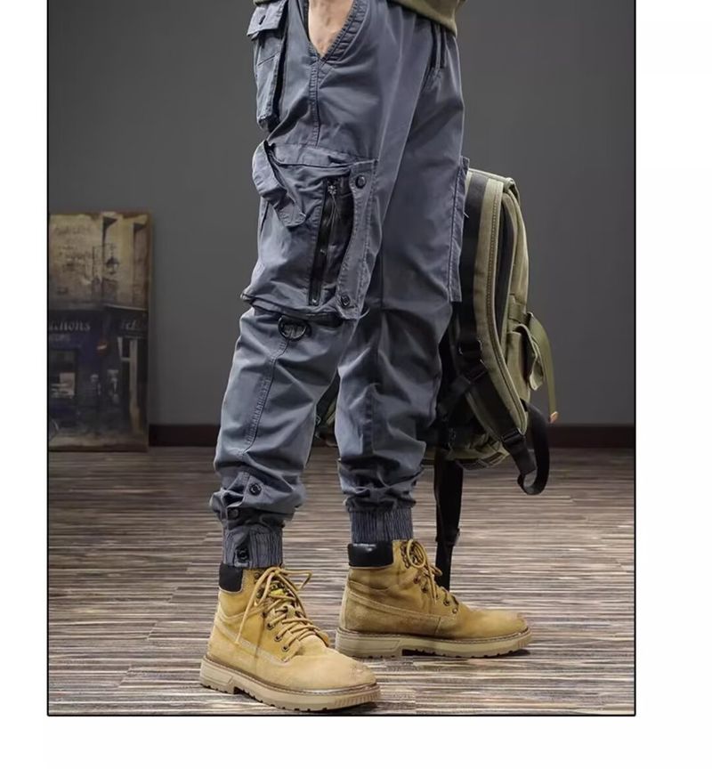 001 Chaolun - Pantalones deportivos multibolsillos para hombre, estilo americano, estilo cargo transfronterizo, para exteriores, estilo paracaidista_voghion.com
