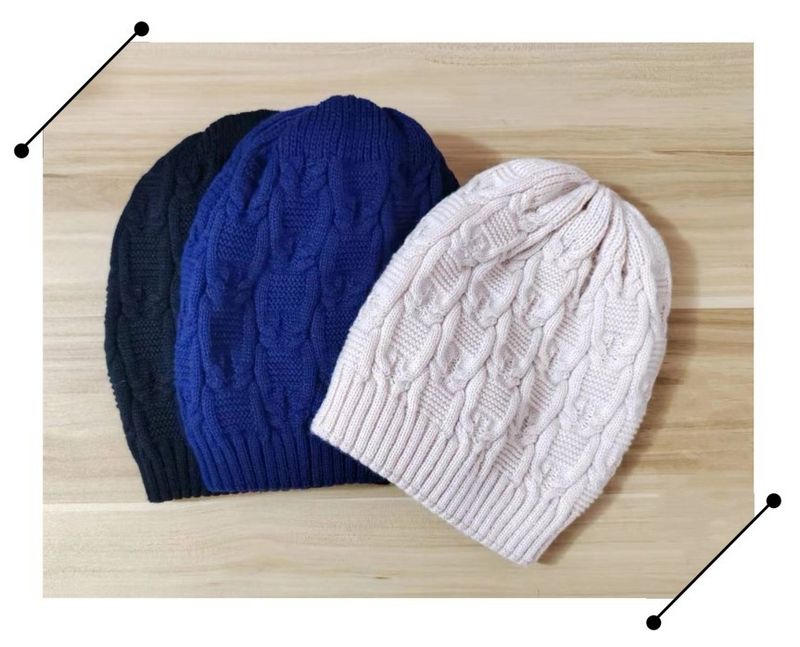 Faltiger, lässiger Herbst-Winter-Strickpullover für Damen im koreanischen Stil, einlagig, vielseitiger Ohrenschutz, Kopfwickelmütze_voghion.com