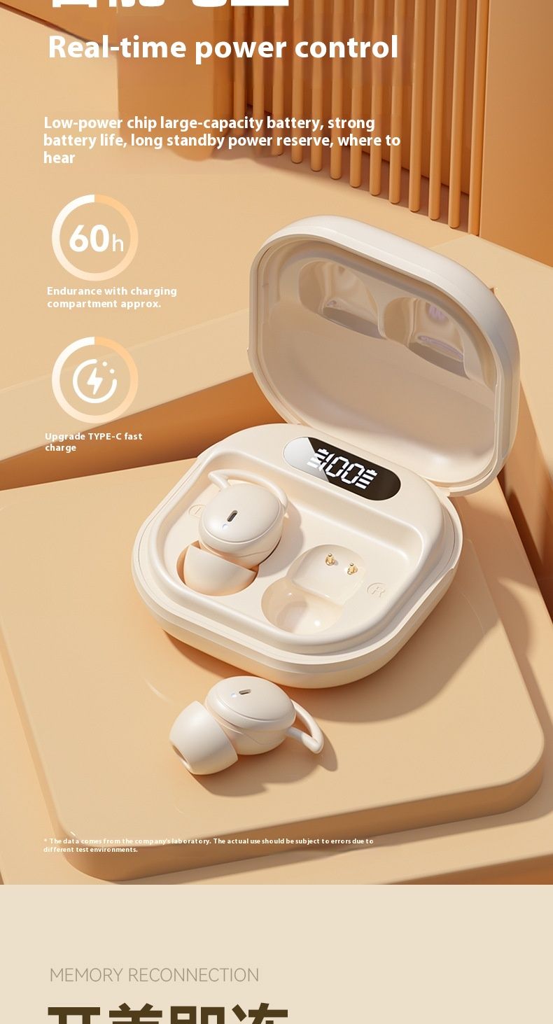 2024. gada jaunās bezvadu Bluetooth TWS Awakening mini sporta skriešanas austiņas sānu miegam_voghion.com