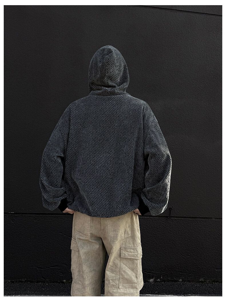 Cleanfit Zip-Up Hoodie voor heren – Vintage-geïnspireerd oversized sweatshirtjack voor casual streetwear_voghion.com