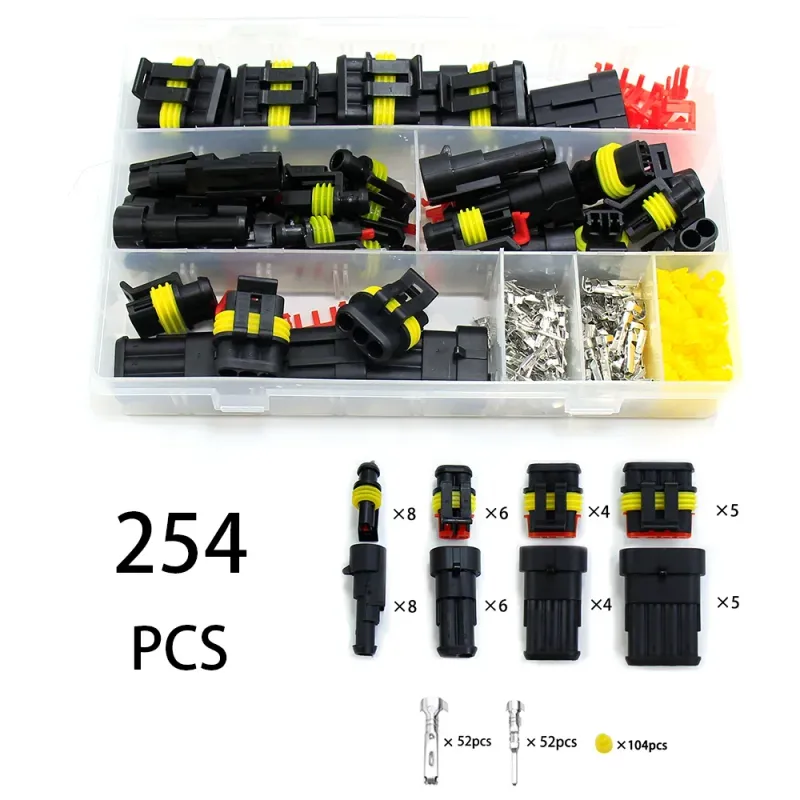 Connettore elettrico impermeabile per auto, 96/300/622 pezzi, 1/2/3/4/5/6 pin, super sigillato_voghion.com