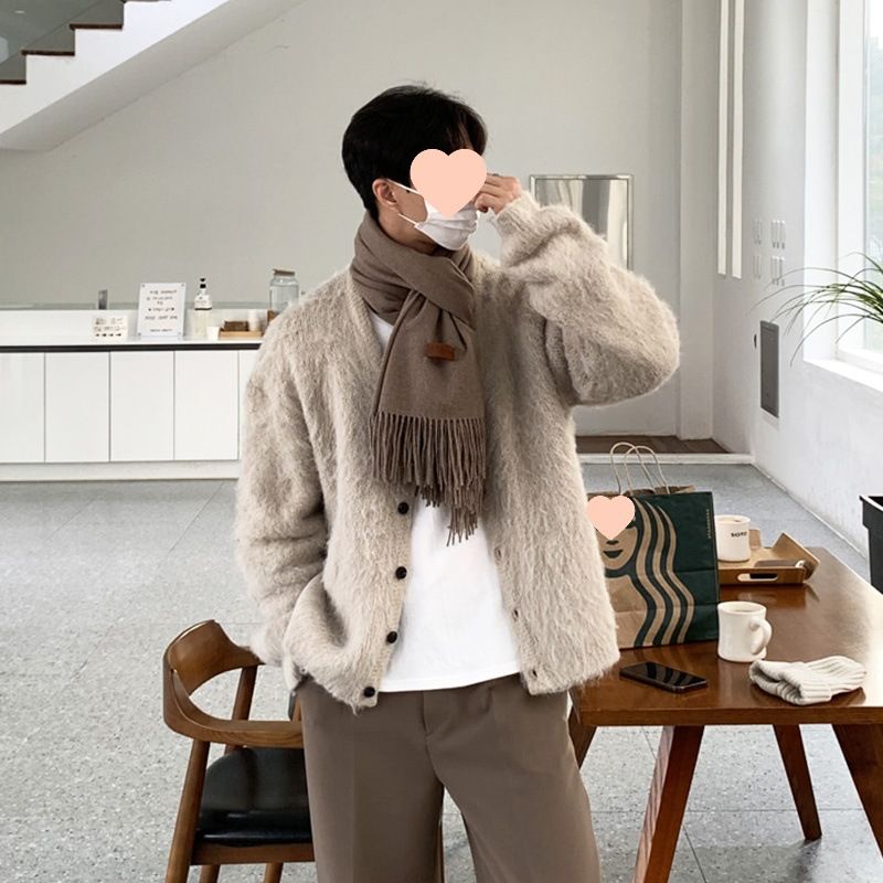 Lazy Style Design Pullover für Herren, Frühling und Herbst Trendy Marke, Casual Fashion Vielseitige Strickjacke_voghion.com
