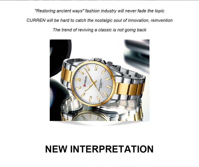 Orologio da uomo al quarzo impermeabile con cinturino in acciaio inossidabile, quadrante rotondo minimalista, stile casual per l'uso quotidiano, orologio da uomo per coppie_voghion.com