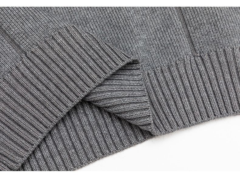 Retro Stand Collar Zip-Up Knit Sweater – Unisex Streetwear Pullover (M-3XL, Relaxed Fit, Vintage Aesthetic)_voghion.com