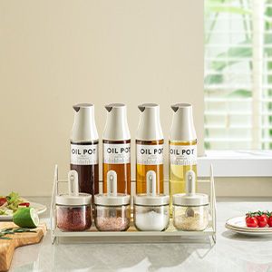 Distributore di olio con tappo a ribalta - Bottiglia in vetro a prova di perdite da 17 once_voghion.com