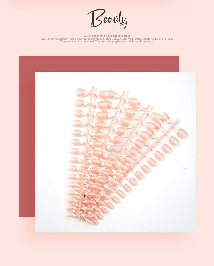 Beauty Health Nail Sheet Buitenlandse handel Nagels Franse Nail Sheet Nagelpatch Korte amandel Nagel Sheet Doos 150_voghion.com