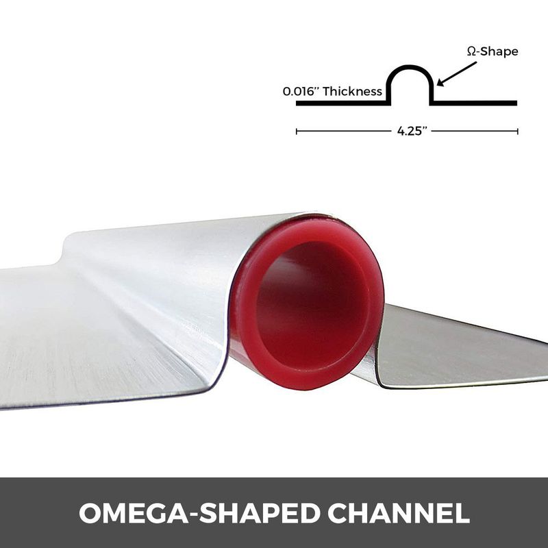 VEVOR PEX Heat Transfer Plates, 100 Pcs Box Radiant Heat Transfer Plates, 4 Ft Aluminum PEX Heat Transfer Plates, 1/2 Inch Heat Transfer Plates Designed For PEX Tubing_voghion.com