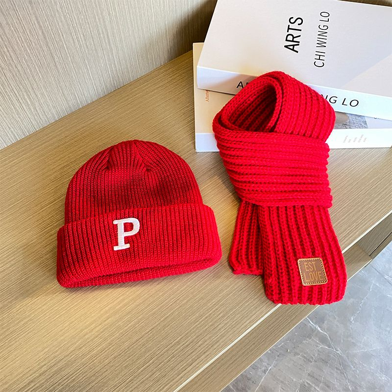 Set di sciarpe per cappelli caldi per bambini alla moda in due pezzi invernali per neonati_voghion.com
