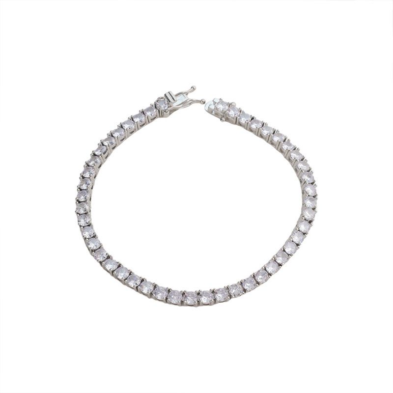 Bracciale cubano unisex Hip-Hop con catena da tennis da 4 mm e zirconi intarsiati in rame_voghion.com