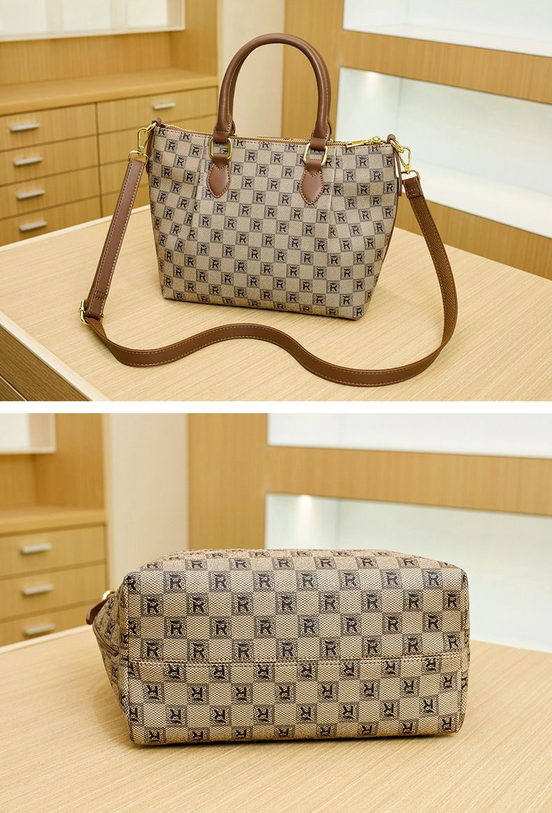 Minimalist Printed Tote Bag For Women - Stylish Shoulder Bag With Wide Strap (Retro Design, Crossbody & Handheld)_voghion.com