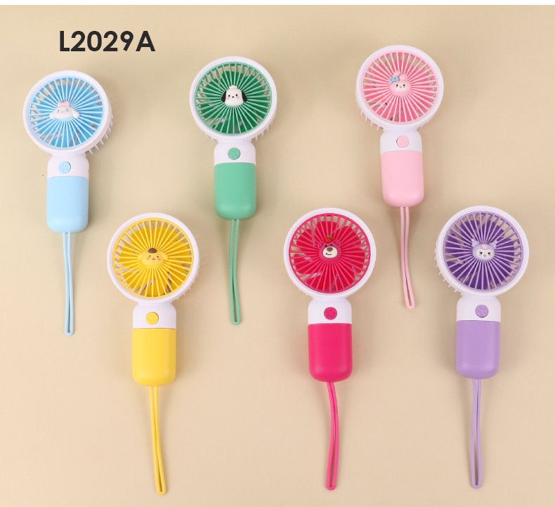 USB Handheld Mini Portable Rechargeable Student Desktop Stand With Lanyard Small Electric Fan_voghion.com