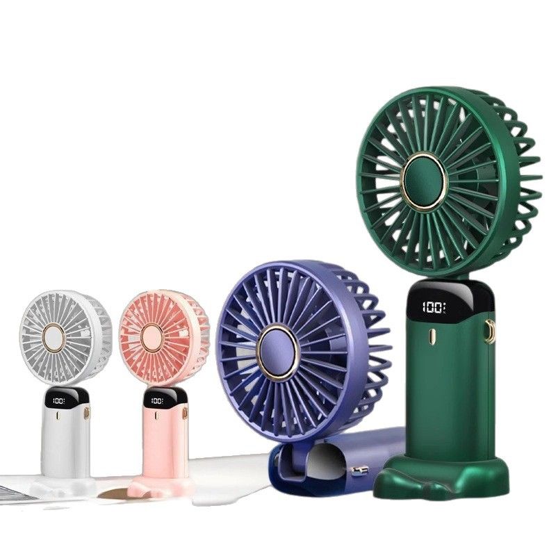 Mini ventilador de mesa elétrico portátil dobrável recarregável para pendurar no pescoço_voghion.com