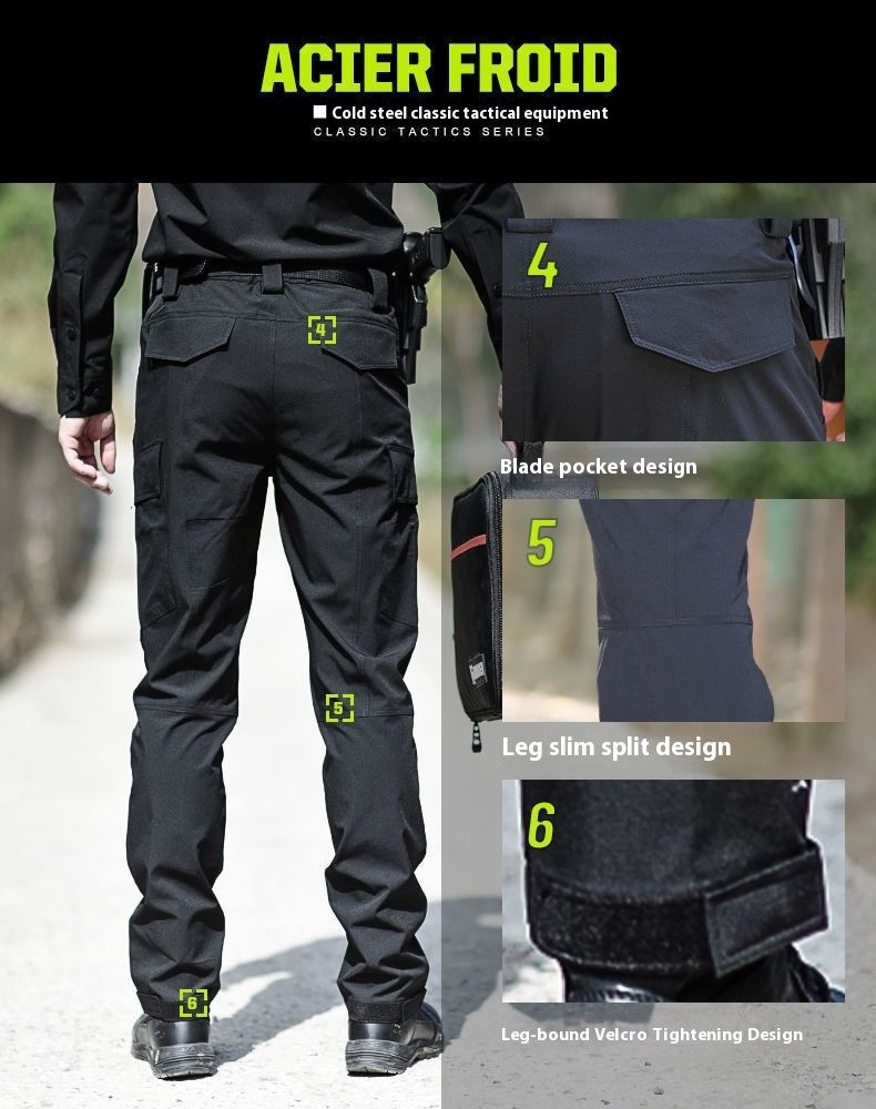 Pantaloni da combattimento tattici resistenti all'usura, da uomo, per primavera e autunno, da lavoro, spessi e speciali, neri, di sicurezza estiva_voghion.com