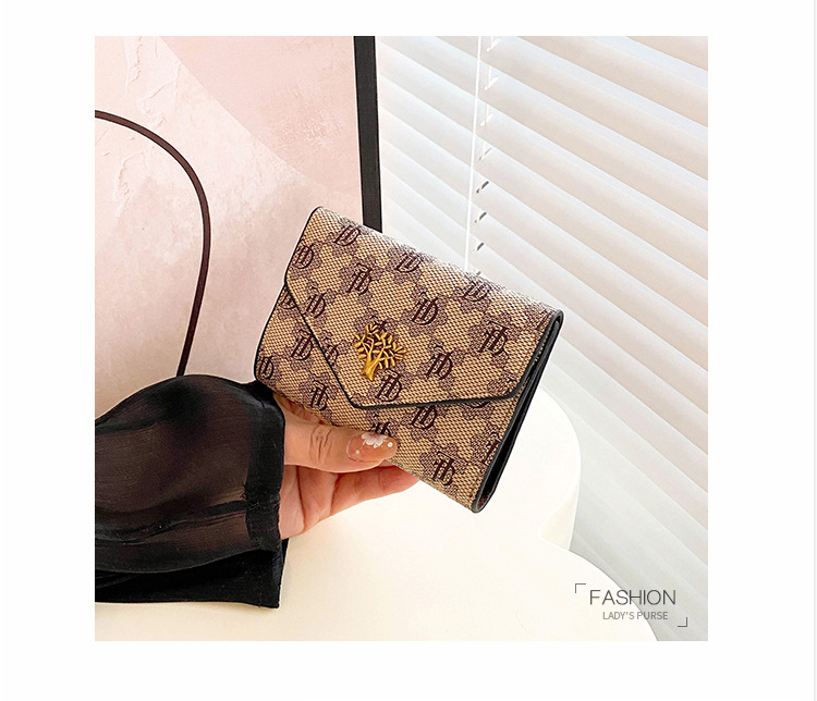 Nouvelle mode transfrontalière 2023 30% de réduction portefeuille boucle courte petit parfum design multi-carte petit portefeuille porte-monnaie_voghion.com