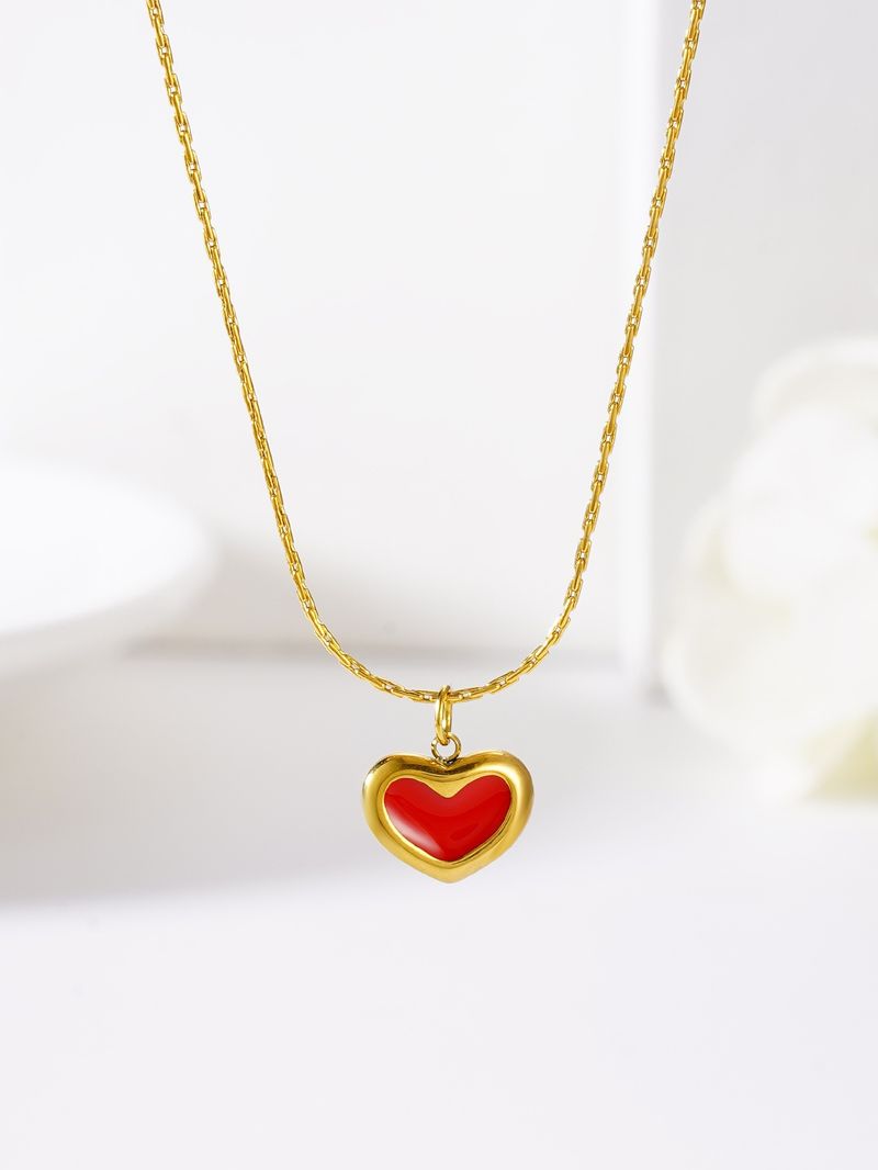 Collana con ciondolo in zircone - Catena per clavicola leggera e di lusso in acciaio al titanio (design di moda di nicchia)_voghion.com