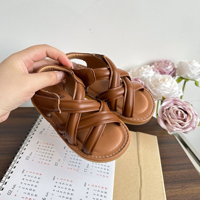 Sandali estate 2025 nuovi bambini principessa alla moda bambine suola morbida neonato scarpe romane_voghion.com