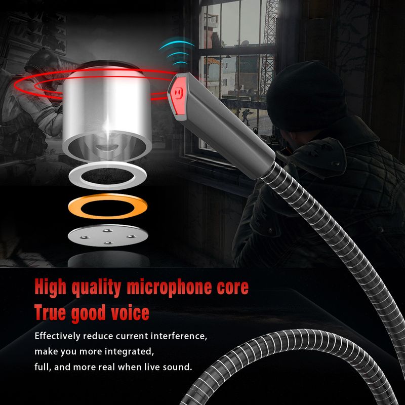 Microphone USB pliable à 360 degrés pour ordinateur, chat vocal sans pilote, microphone de vidéoconférence_voghion.com