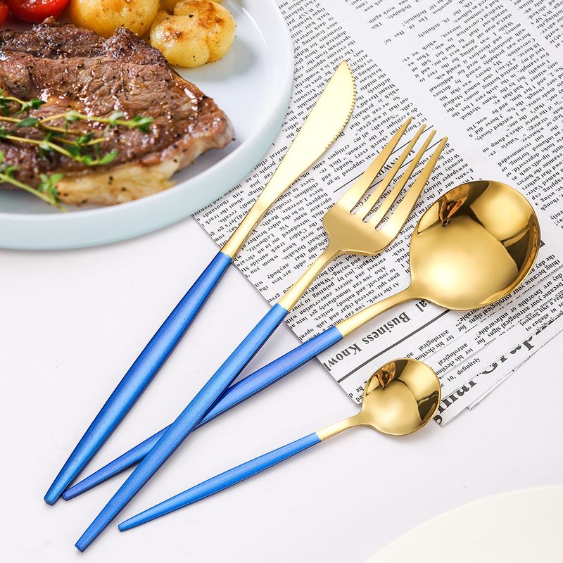 Riunione di famiglia, cibo occidentale, 6 persone, set di posate in acciaio inossidabile da 24 pezzi, coltello da bistecca, forchetta, cucchiaio_voghion.com