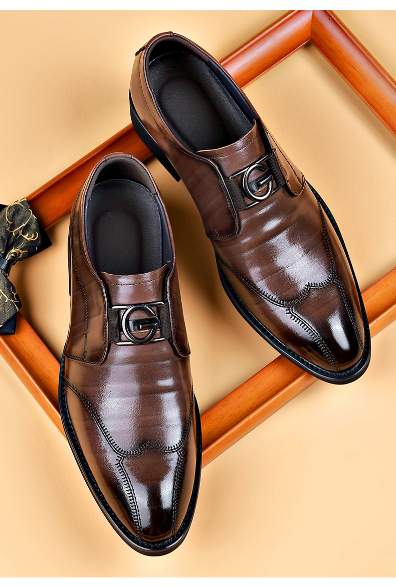 Casual zakelijke herenschoenen met puntige geborduurde leren schoenen_voghion.com