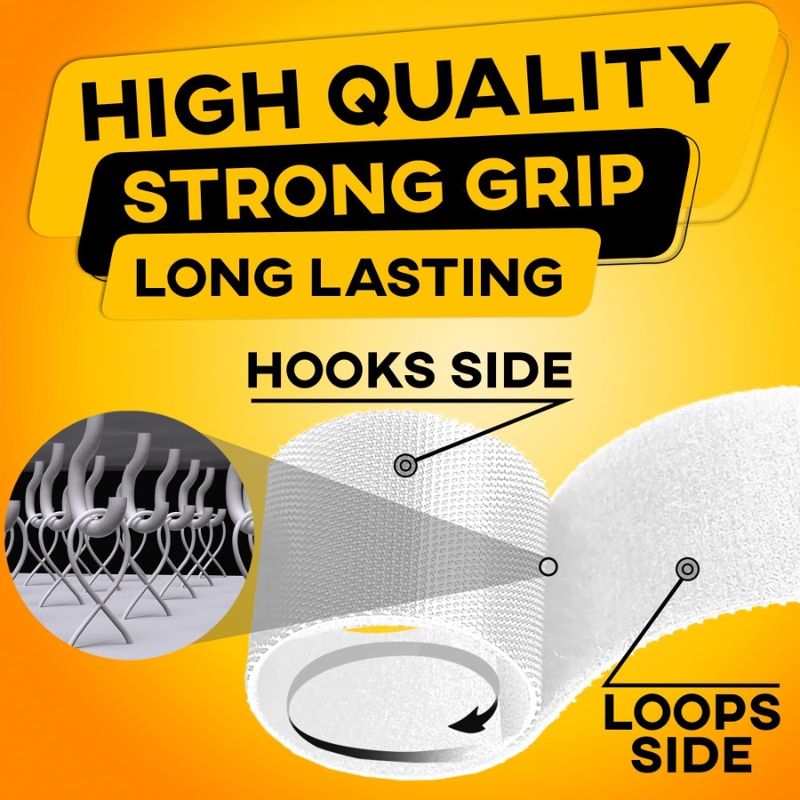 To With Wrap Easy Hook One T Roll Cut And Cable Duty Fastening Strenght Quick Cable Heavy Wrap Tape Loop Bundling Straps Straps_voghion.com