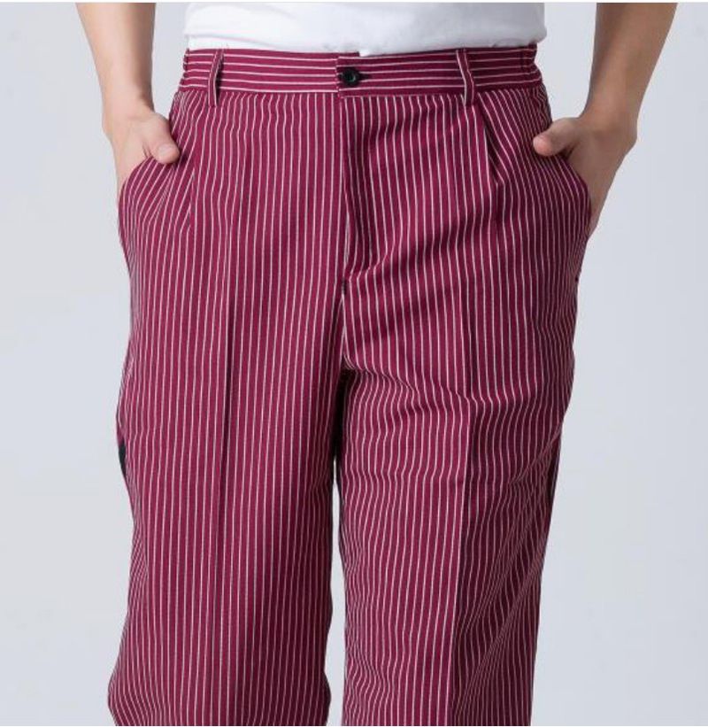 Roupas masculinas Four Seasons Kitchen Chef Work Pants Hotel Restaurant Work Pants Calças elásticas completas_voghion.com